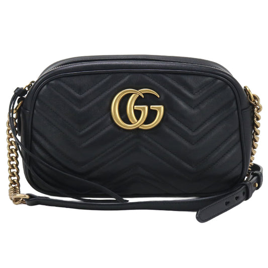 GUCCI Small camera bag GG Marmont GU93094 Shoulder bag leather / Small camera bag Women