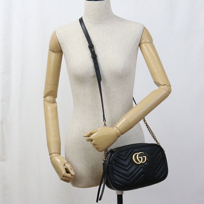 GUCCI Small camera bag GG Marmont GU93094 Shoulder bag leather / Small camera bag Women
