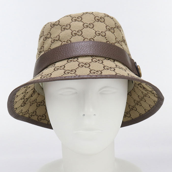 GUCCI Fedora hat GG canvas 576587 hat Unisex