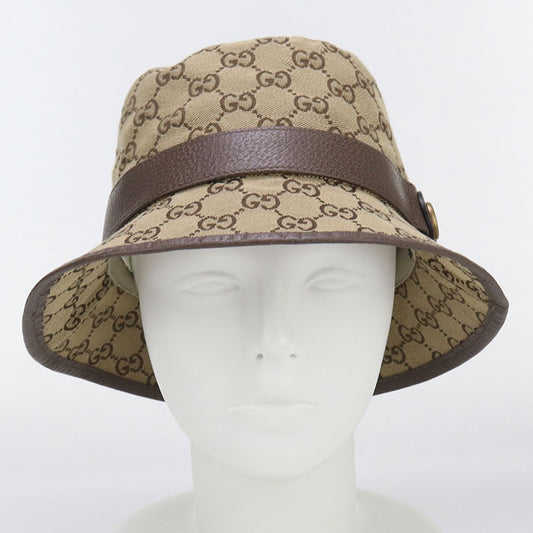 GUCCI Fedora hat GG canvas 576587 hat Unisex