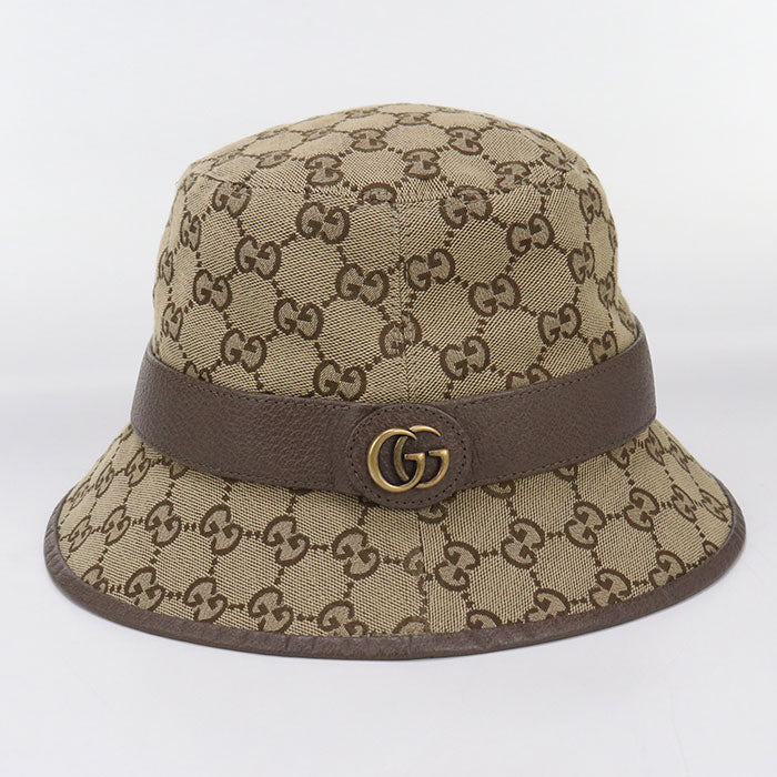 GUCCI Fedora hat GG canvas 576587 hat Unisex