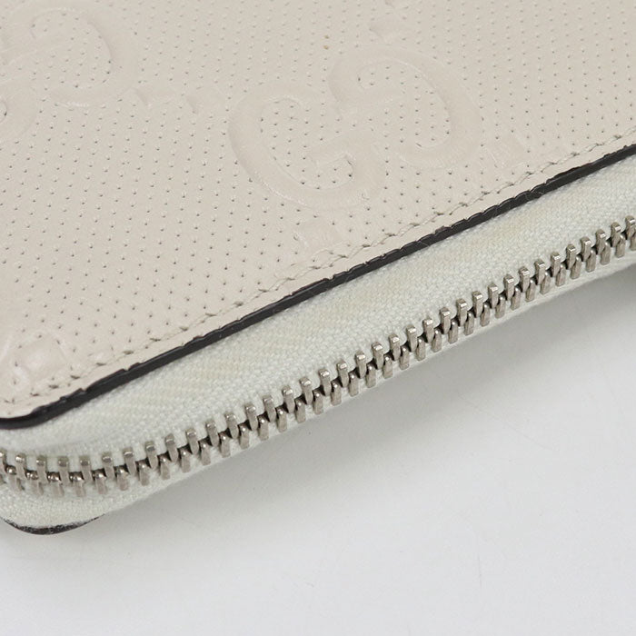 GUCCI L-shaped zipper wallet GG emboss GU93994 Zip AroundWallet leather / L-shaped zipper wallet Women