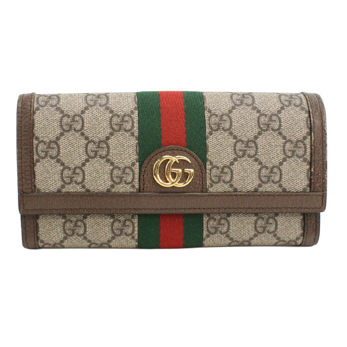 GUCCI GG Continental Wallet Ofidia GU94470 Long wallet with double fold coin purse GG Supreme Canvas / GG Continental Wallet Women