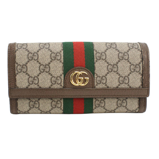 GUCCI GG Continental Wallet Ofidia GU94470 Long wallet with double fold coin purse GG Supreme Canvas / GG Continental Wallet Women