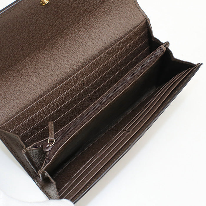 GUCCI GG Continental Wallet Ofidia GU94470 Long wallet with double fold coin purse GG Supreme Canvas / GG Continental Wallet Women