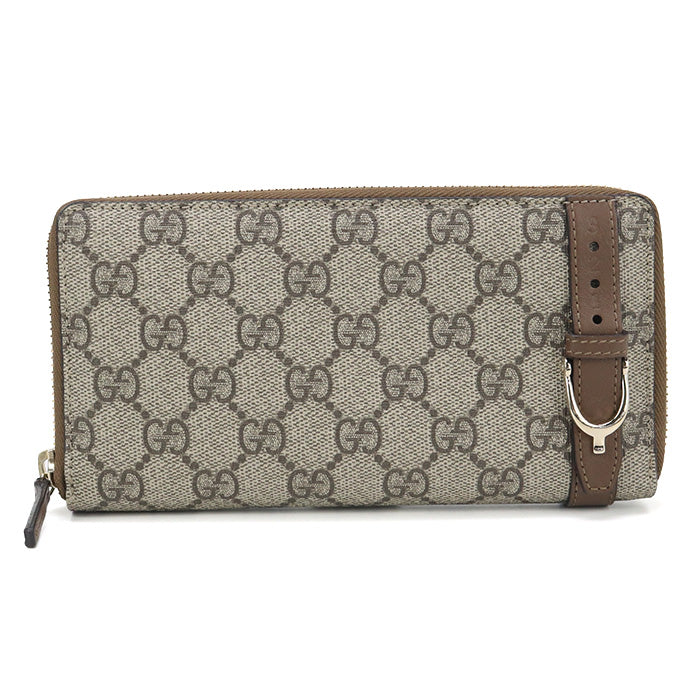 GUCCI Zip around wallet GG Supreme 309758 PurseZip Around GG Supreme Canvas / leather Women