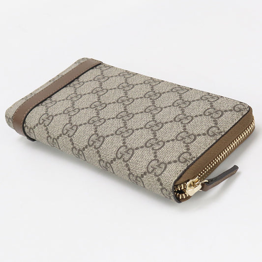 GUCCI Zip around wallet GG Supreme 309758 PurseZip Around GG Supreme Canvas / leather Women