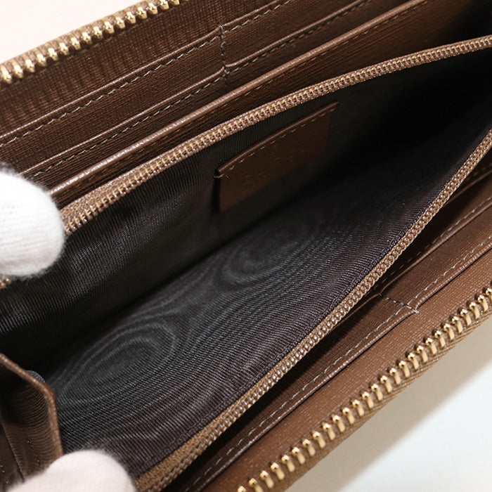 GUCCI Zip around wallet GG Supreme 309758 PurseZip Around GG Supreme Canvas / leather Women
