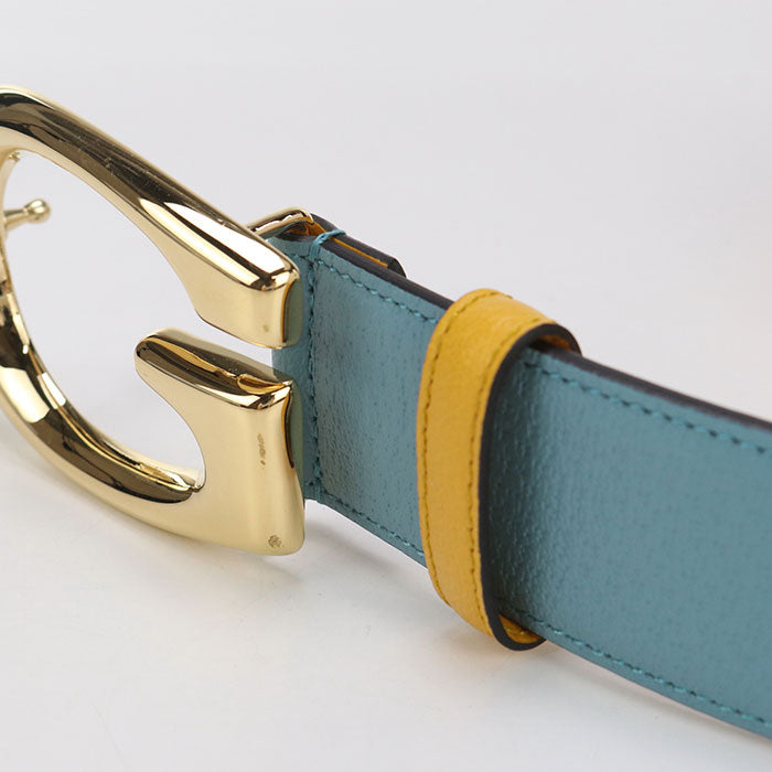 GUCCI G buckle two-tone belt 709954 belt leather Unisex