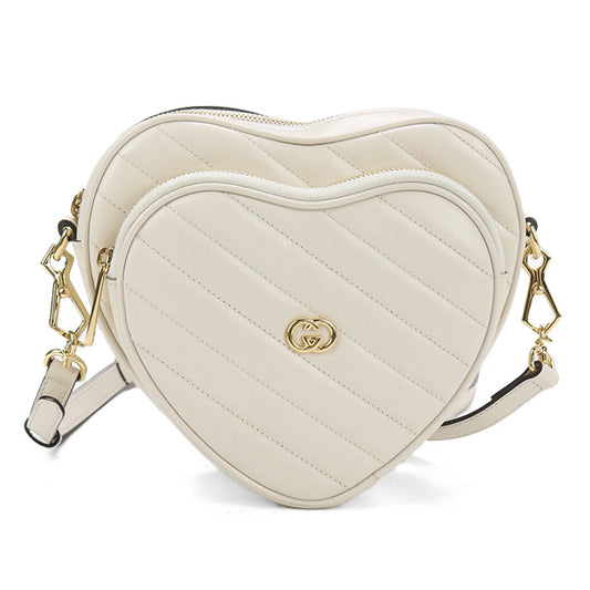 GUCCI heart Interlocking G GU95168 Shoulder bag leather / Heart Shoulder bag Women