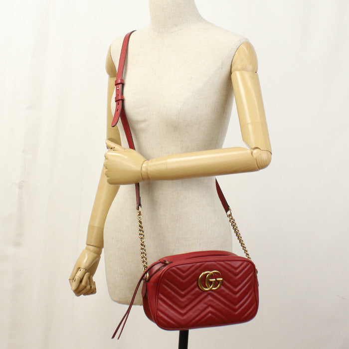 GUCCI Small camera bag GG Marmont 447632 Shoulder bag leather / Small camera bag Women