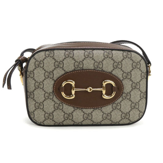 GUCCI Small camera bag Horsebit 1955 760196 Shoulder bag GG Supreme / leather Women