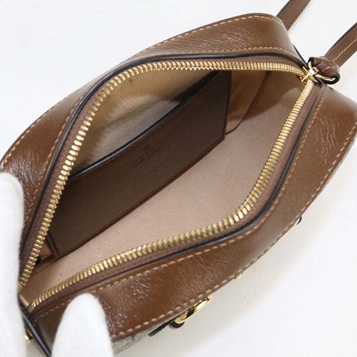 GUCCI Small camera bag Horsebit 1955 760196 Shoulder bag GG Supreme / leather Women