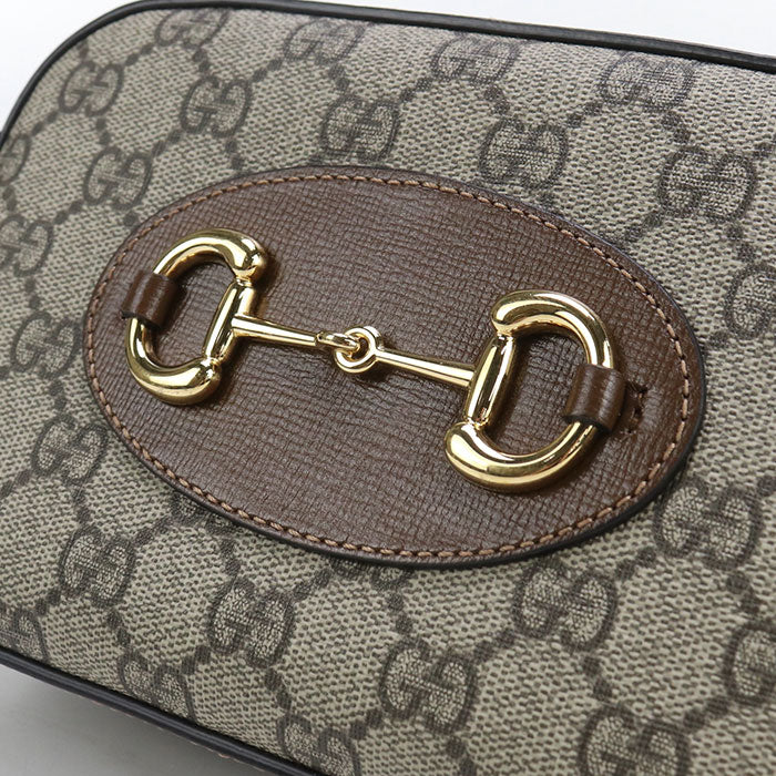 GUCCI Small camera bag Horsebit 1955 760196 Shoulder bag GG Supreme / leather Women