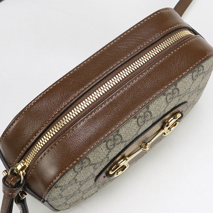 GUCCI Small camera bag Horsebit 1955 760196 Shoulder bag GG Supreme / leather Women