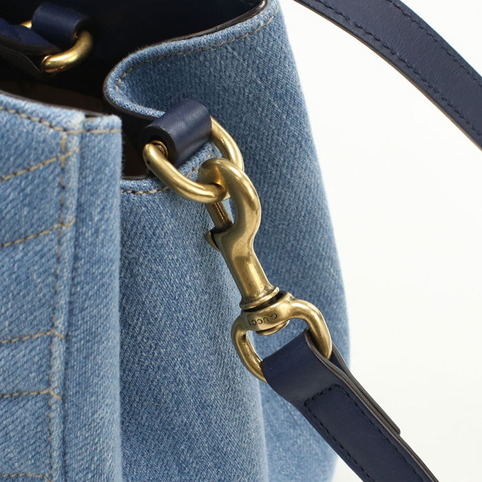 GUCCI 2WAY GG Marmont 448054 Tote bag denim / leather Women