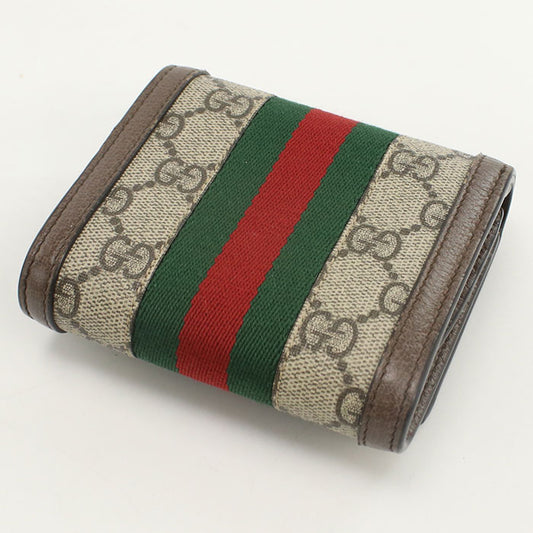 GUCCI GG Card Case wallet Ofidia 598662 Folded wallet PVC / leather Women