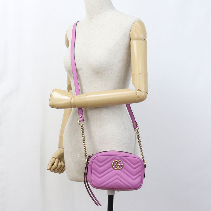 GUCCI Mini camera bag GG Marmont 448065 Diagonal shoulder bag leather Women