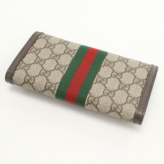 GUCCI GG Continental Wallet Ofidia 523153 Long wallet with double fold coin purse PVC / leather Women