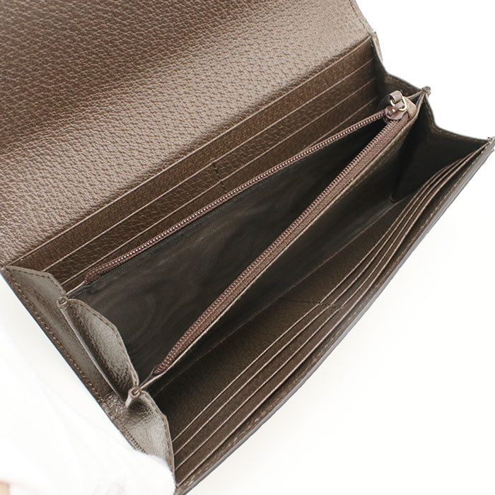 GUCCI GG Continental Wallet Ofidia 523153 Long wallet with double fold coin purse PVC / leather Women