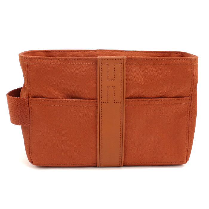 HERMES Second Creche de Toilette GM Acapulco business bag Towal chevron Unisex