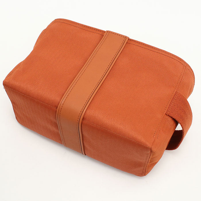 HERMES Second Creche de Toilette GM Acapulco business bag Towal chevron Unisex
