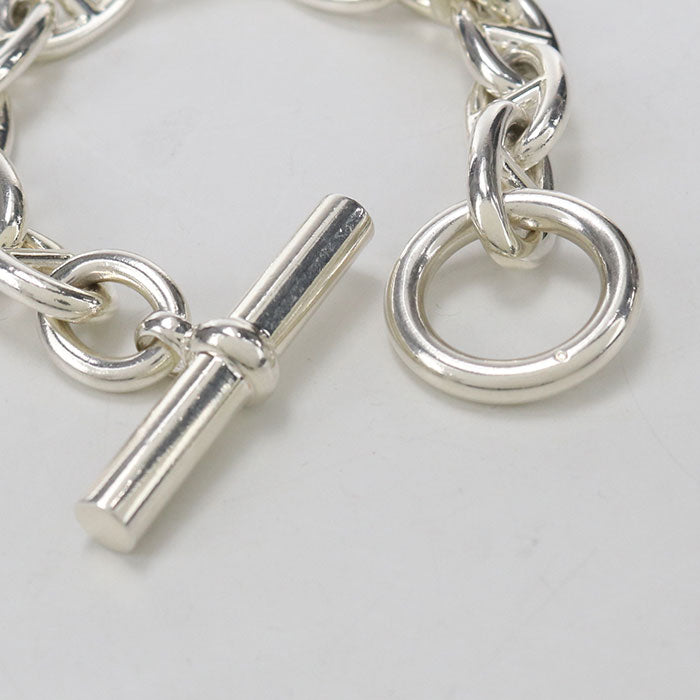 HERMES Chene Dunkle TGM Bracelet Silver925 unisex