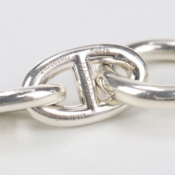 HERMES Chene Dunkle TGM Bracelet Silver925 unisex