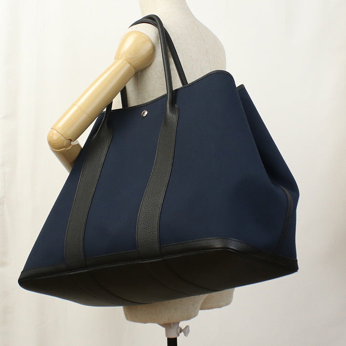 HERMES Garden party GM Tote bag Tower ash / leather Women