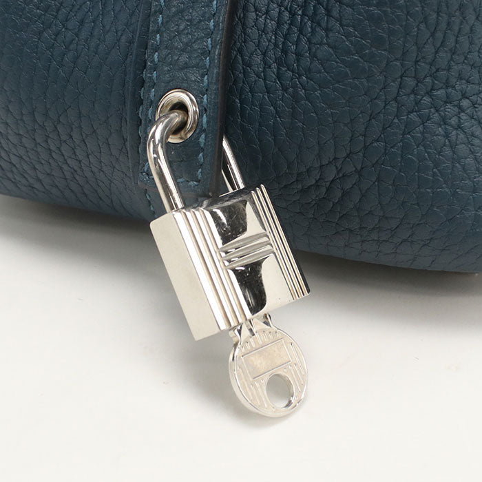 HERMES Picotan Lock PM Handbag Taurillon Clemence Vale Sipre Women
