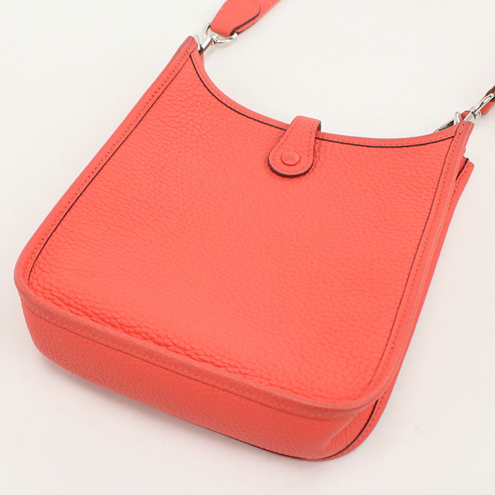 HERMES Evelyn TPM Diagonal Shoulder bag Taurillon Clemence Rose texas Women