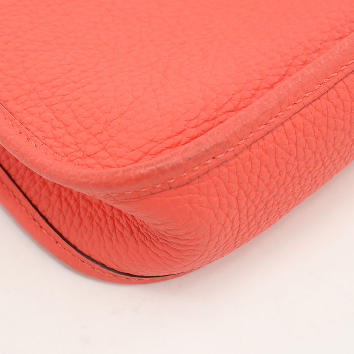 HERMES Evelyn TPM Diagonal Shoulder bag Taurillon Clemence Rose texas Women