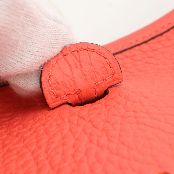 HERMES Evelyn TPM Diagonal Shoulder bag Taurillon Clemence Rose texas Women