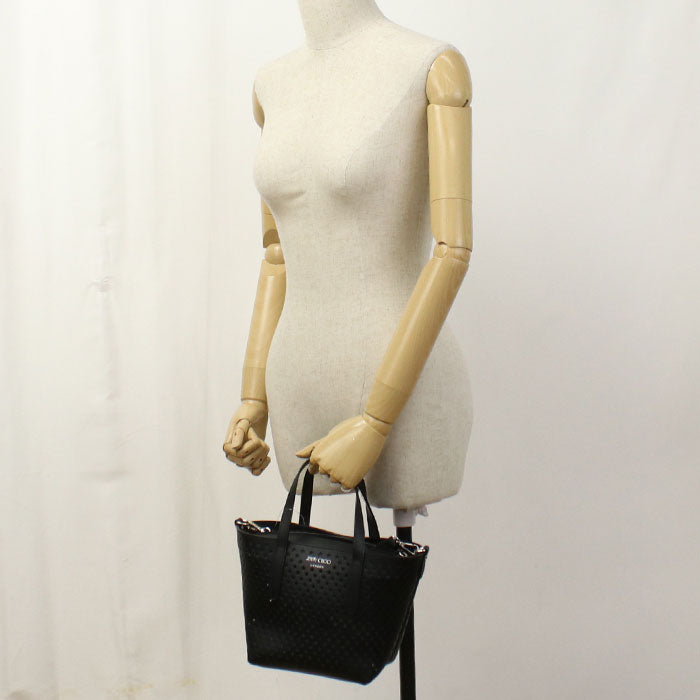 JIMMY CHOO 2WAY Punching Star Handbag leather Women's