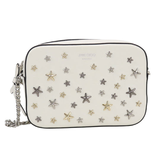 JIMMY CHOO ChainShoulder Studs KL88MQ Diagonal shoulder bag leather Women