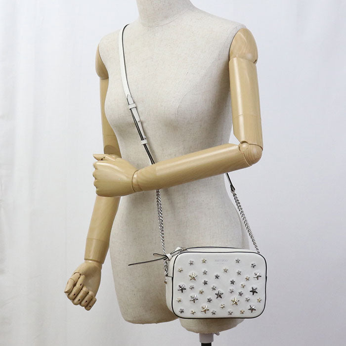 JIMMY CHOO ChainShoulder Studs KL88MQ Diagonal shoulder bag leather Women