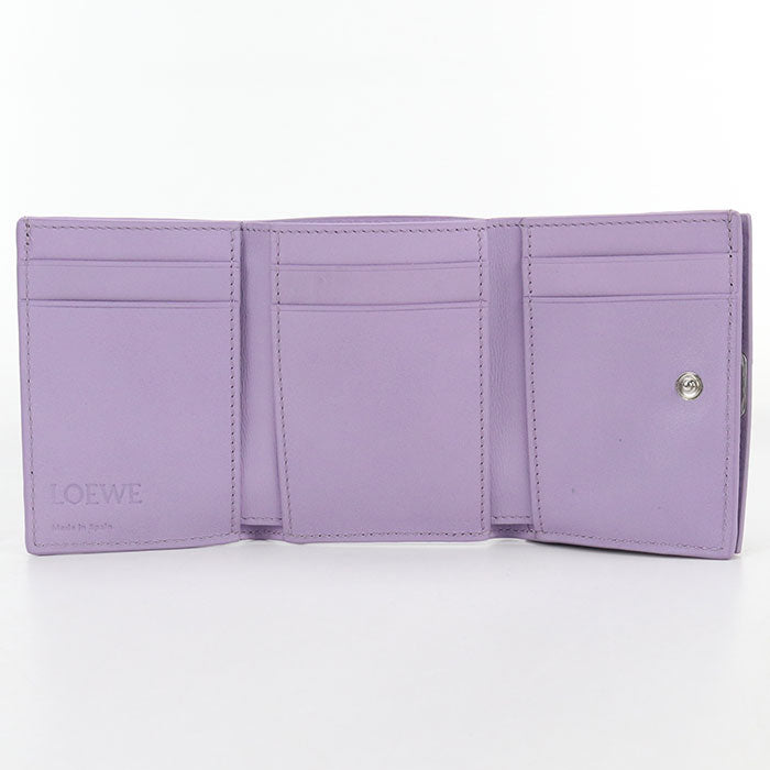 LOEWE Trifold wallet anagram C821TR2X16 Tri-fold wallet / pebble grain calf Women