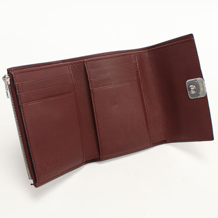 LOEWE anagram Tri-fold wallet Calfskin Women