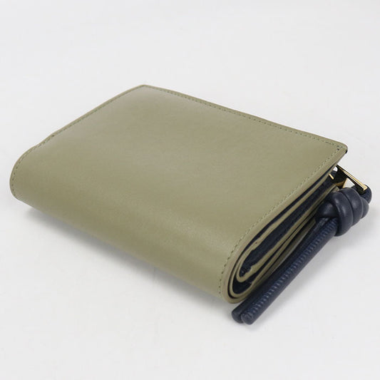 LOEWE Compact wallet knot CEM1NCWX01 Bifold Wallet Calfskin Women's