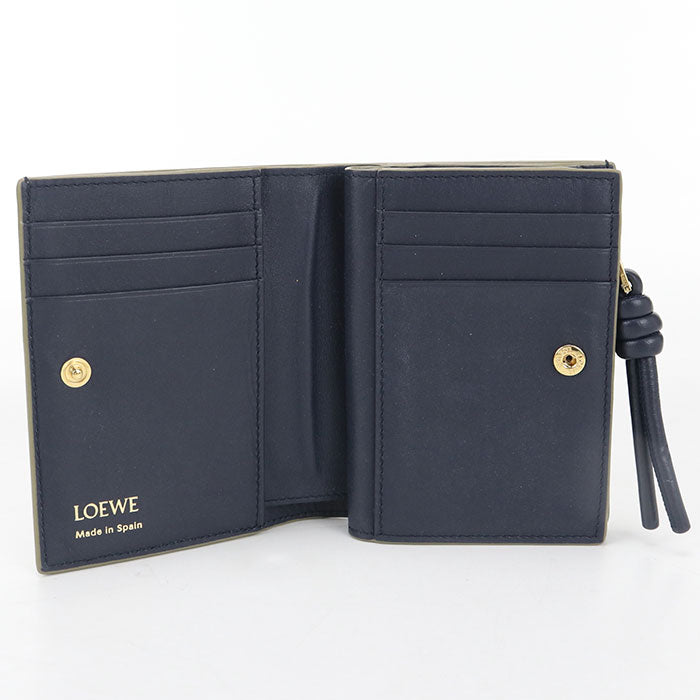 LOEWE Compact wallet knot CEM1NCWX01 Bifold Wallet Calfskin Women's