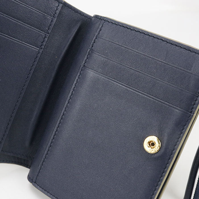 LOEWE Compact wallet knot CEM1NCWX01 Bifold Wallet Calfskin Women's