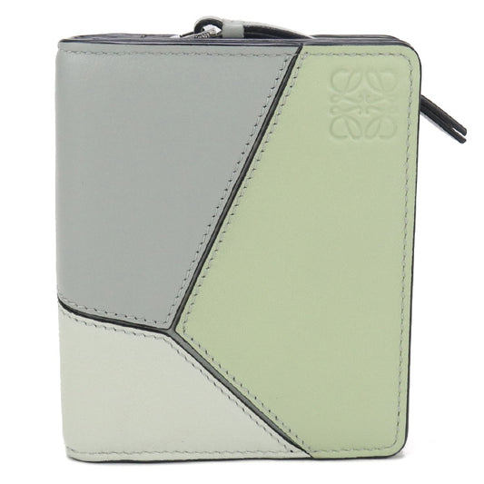 LOEWE Compact zip wallet puzzle Bi-fold wallet with coin purse Calfskin Women