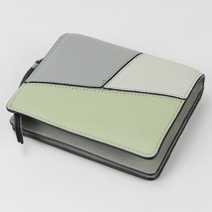 LOEWE Compact zip wallet puzzle Bi-fold wallet with coin purse Calfskin Women
