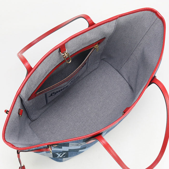LOUIS VUITTON Neverfull MM Monogram denim M44981 Tote bag denim / leather Women