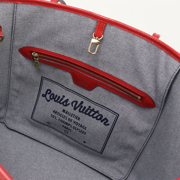 LOUIS VUITTON Neverfull MM Monogram denim M44981 Tote bag denim / leather Women