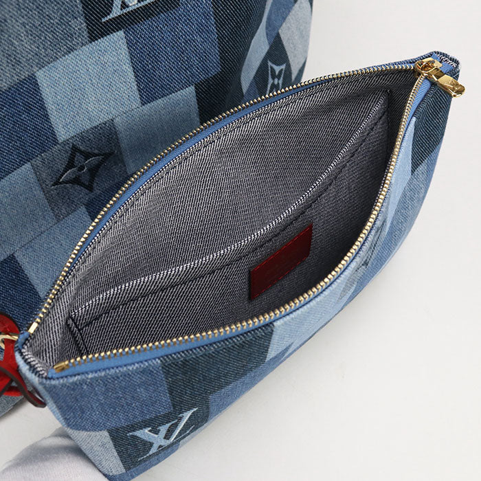 LOUIS VUITTON Neverfull MM Monogram denim M44981 Tote bag denim / leather Women