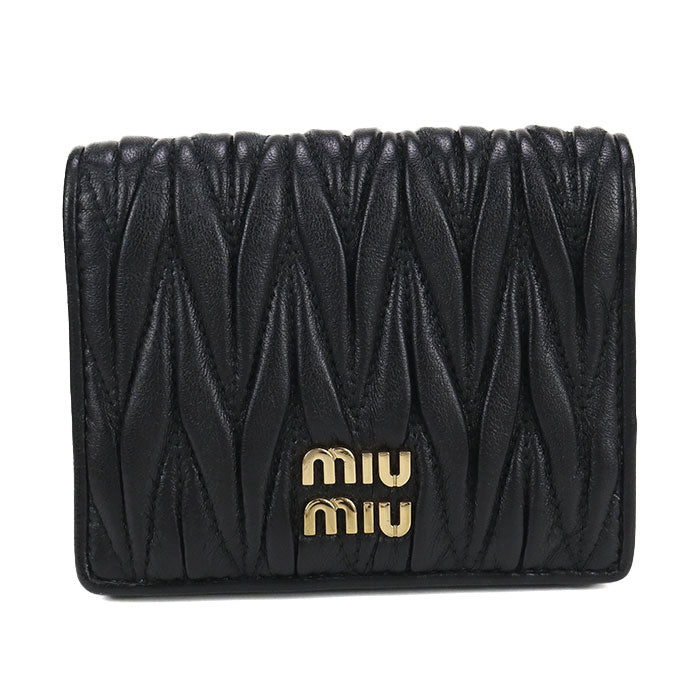 MIUMIU  Materasse 5MV204 AFPP F0002 Bifold Wallet leather Women