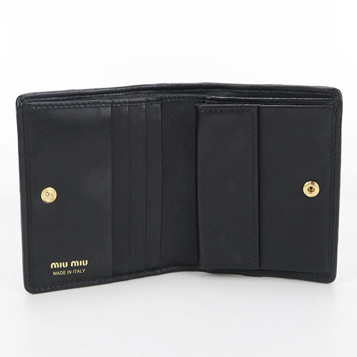 MIUMIU  Materasse 5MV204 AFPP F0002 Bifold Wallet leather Women