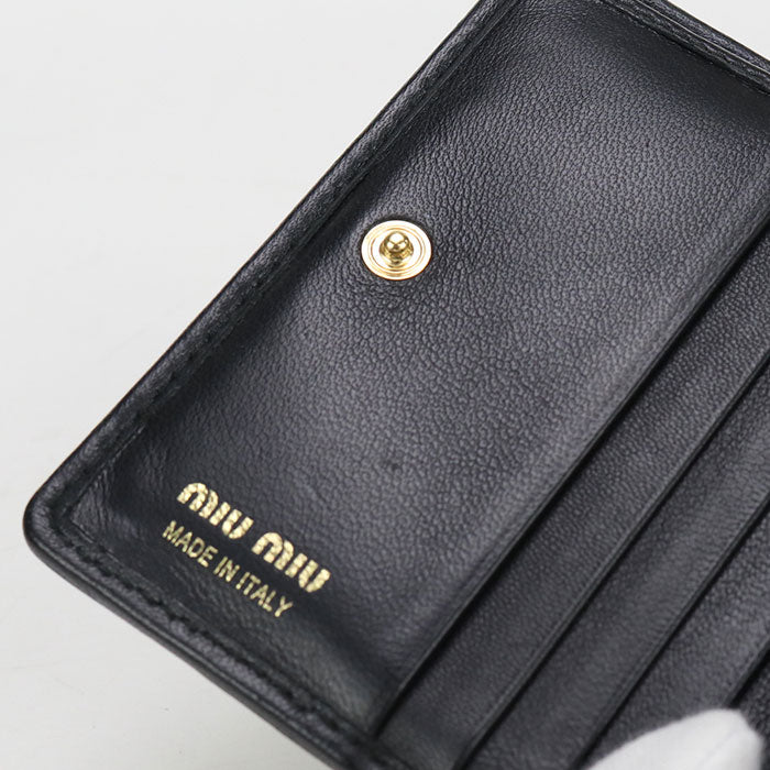 MIUMIU  Materasse 5MV204 AFPP F0002 Bifold Wallet leather Women