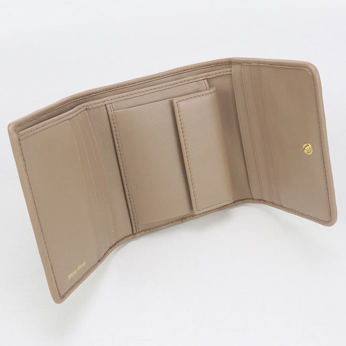 MIUMIU  Materasse 5MH016 Tri-fold wallet / lambskin Women